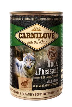 Konzerva Carnilove Dog Wild Meat kačica a bažant 400g - VÝPREDAJ