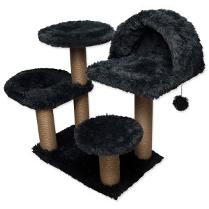 Škrabadlo/Odpočívadlo Magic Cat Milano čierne 75x65x108cm - VÝPREDAJ