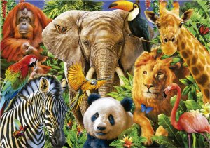 EDUCA Puzzle Koláž divokých zvierat 500 dielikov - VÝPREDAJ