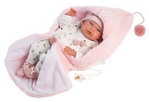 Llorens 73886 NEW BORN HOLČIČKA - realistická bábika bábätko s celovinylovým telom - 40 cm - VÝPREDAJ