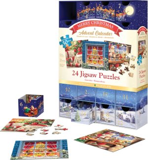 EUROGRAPHICS Puzzle Adventný kalendár: Veselé Vianoce 24x50 dielikov - VÝPREDAJ