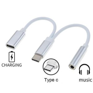 PremiumCord Prevodník USB-C na audio konektor jack 3,5mm female + USB typ C konektor pre nabíjanie - VÝPREDAJ