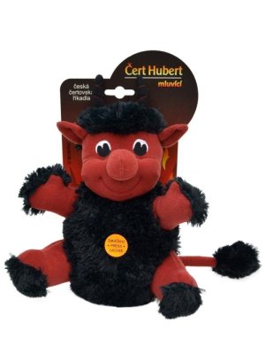 Čert Hubert hovoriaci plyš 23cm na karte 12m+ - VÝPREDAJ