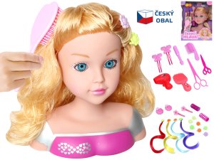 Česacia hlava 22 cm s doplnkami - VÝPREDAJ