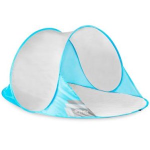 Spokey ALTUS Samorozkladací plážový stan, 195 x 100 x 85 cm, šedo-tyrkysový - VÝPREDAJ