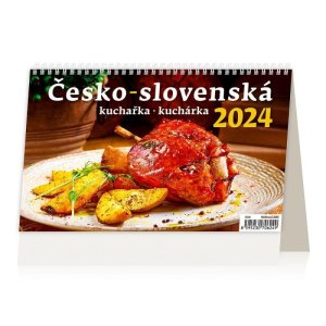 Kalendár stolný 2024 - Česko-slovenská kuchárka/kuchárka - VÝPREDAJ