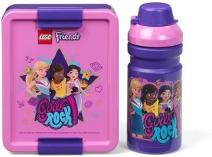Olovrantový set LEGO Friends Girls Rock (fľaša a box) - fialová - VÝPREDAJ