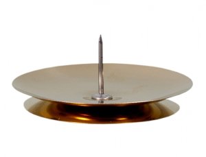 Svietnik stolové hladký zlatý d5 / 4cm - VÝPREDAJ