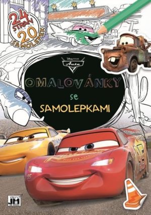 Autá - Omaľovánky so samolepkami A4+ - VÝPREDAJ