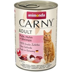 Animonda Carny cat konz. - morka, kura + račce 400 g - VÝPREDAJ