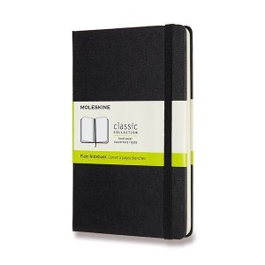 Zápisník Moleskine - tvrdé dosky, M, čistý - čierny - VÝPREDAJ