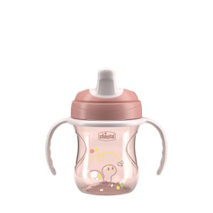 CHICCO Hrnček Training s držadlami pink, 6m+ - VÝPREDAJ