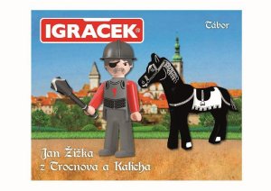 Igráček - Ján Žižka z Trocnova a Kalicha - figúrka, kôň a zbroj - VÝPREDAJ