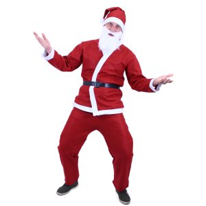 Kostým Santa Claus (bez fúzov) pre dospelých - VÝPREDAJ