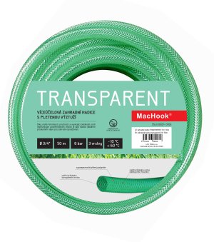 záhradná hadica TRANSPARENT 3/4 50 m zelená - VÝPREDAJ