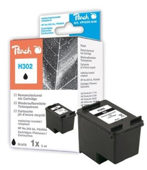 PEACH kompatibilný cartridge HP F6U66A, No 302, black, 6ml - VÝPREDAJ