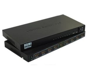 PremiumCord HDMI splitter 1-8 portov kovový s napájacím adaptérom, 4K, 1080p, 3D - VÝPREDAJ