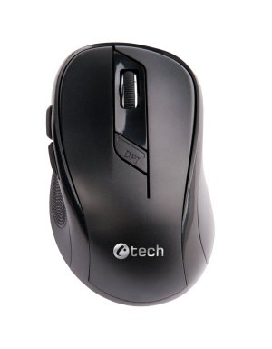 C-TECH Myš WLM-02/Ergonomická/Optická/Pre pravákov/1 600 DPI/Bezdrôtová USB/Čierna - VÝPREDAJ