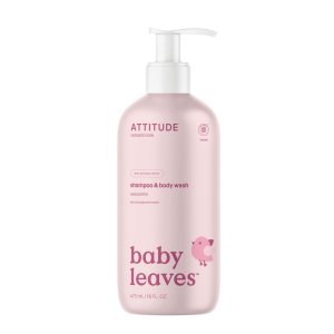 ATTITUDE Detské telové mydlo a šampón 2v1 Baby leaves bez vône 473 ml - VÝPREDAJ