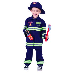 Detský kostým hasič - slovenská potlač (M) e-obal - VÝPREDAJ