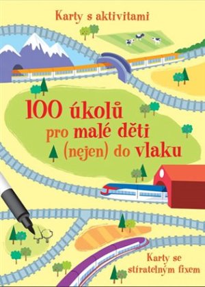 100 úloh pre malé deti (nielen) do vlaku - Krabička + fix + 50 kariet - VÝPREDAJ