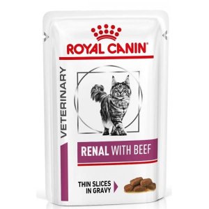 Royal Canin VD Cat vreciek. Renal with beef 12 x 85 g - VÝPREDAJ