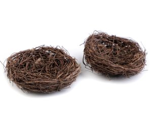 Prútené hniezdo Ø8 cm - hnedá (2 ks) - VÝPREDAJ