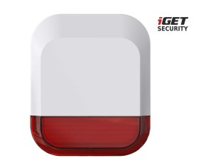 iGET SECURITY EP11 - vonkajšia siréna napájaná batériou alebo adaptérom, pre alarm M5 - VÝPREDAJ