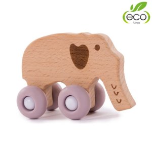 Drevená hračka B-WOODY Elephant Pastel Pink - VÝPREDAJ