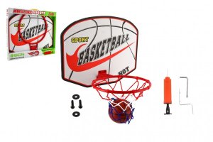 Basketbalový kôš drevo / kov / sieťka / loptu s pumpičkou - VÝPREDAJ