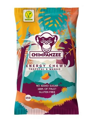 želé vitamíny Chimpanzee Energy Chews 35g tropical & mango - VÝPREDAJ