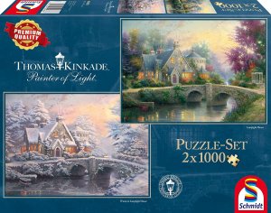 SCHMIDT Puzzle Jar a zima v Lamplight Manor 2x1000 dielikov - VÝPREDAJ