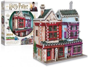 Puzzle 3D Harry Potter: Prvotriedne potreby pre metlobal a Slug & Jiggers Apothecary 305 dielikov - VÝPREDAJ