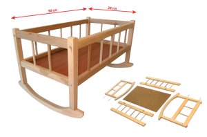 Drevená kolíska 50 x 28 cm - VÝPREDAJ