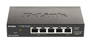 D-Link DGS-1100-05PDV2 5-port Gigabit PoE Smart Managed Switch with 1 PD port - VÝPREDAJ