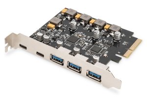 Digitus USB 3.1 prídavná karta PCI Express 2x USB-C + 3x USB A - VÝPREDAJ