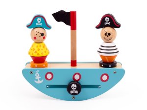 Cuculo Drevená hra pirátsku loď