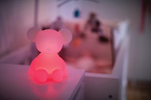 NATTOU Svetielko nočné silikónové so senzorom plače Lapidou myška - VÝPREDAJ