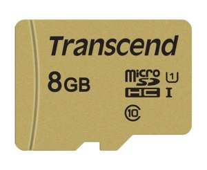 Transcend 8GB microSDHC 500S UHS-I U1 (Class 10) MLC pamäťová karta (s adaptérom), 95MB/s R, 25MB/s W - VÝPREDAJ