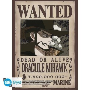 One Piece Plagát - Wanted Mihawk Wano 52 x 38 cm - VÝPREDAJ