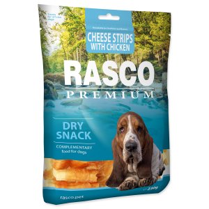 Pochúťka RASCO Premium prúžky syra obalené kuracím mäsom - 230 g - VÝPREDAJ