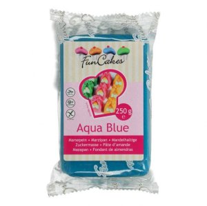 Vynikajúci marcipán 1:5 Aqua Blue 250g - FunCakes - VÝPREDAJ
