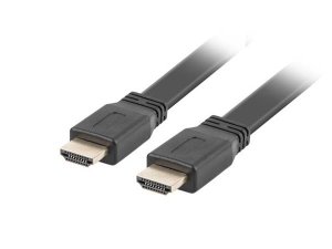 LANBERG HDMI M/M 2.0 kábel 3M 4K čierny plochý - VÝPREDAJ