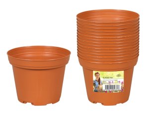 Kvetník CLASSIC TOD ľahčený plastový d8cm 15ks - VÝPREDAJ