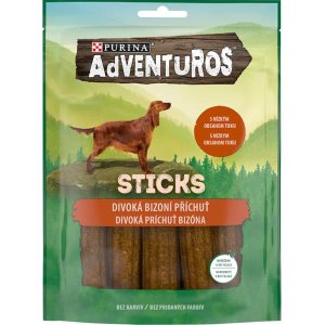 Adventuros snack dog - tyčinky s bizónie prich. 120 g - VÝPREDAJ