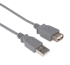 PremiumCord USB 2.0 kábel predlžovací, AA, 2m, sivá - VÝPREDAJ