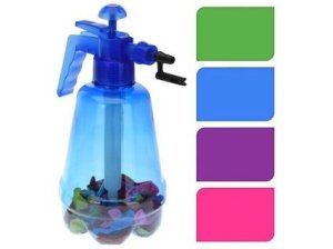 pumpička na vodné bomby 1,7l + balóniky (100ks) - mix farieb - VÝPREDAJ