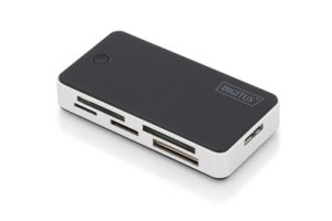 DIGITUS Čítačka kariet USB 3.0 s pripojovacím káblom USB 1m Podpora kariet MS/SD/SDHC/MiniSD/M2/CF/MD/SDXC - VÝPREDAJ