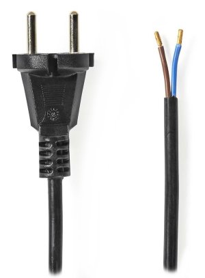 NEDIS napájací kábel k vysávaču/ CEE 7/17/ 250 V AC/ PVC/ čierny/ bulk/ 7m - VÝPREDAJ