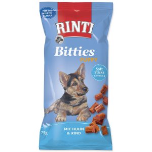 Pochúťka Rinti Bitties Puppy kura a hovädzie 75g - VÝPREDAJ